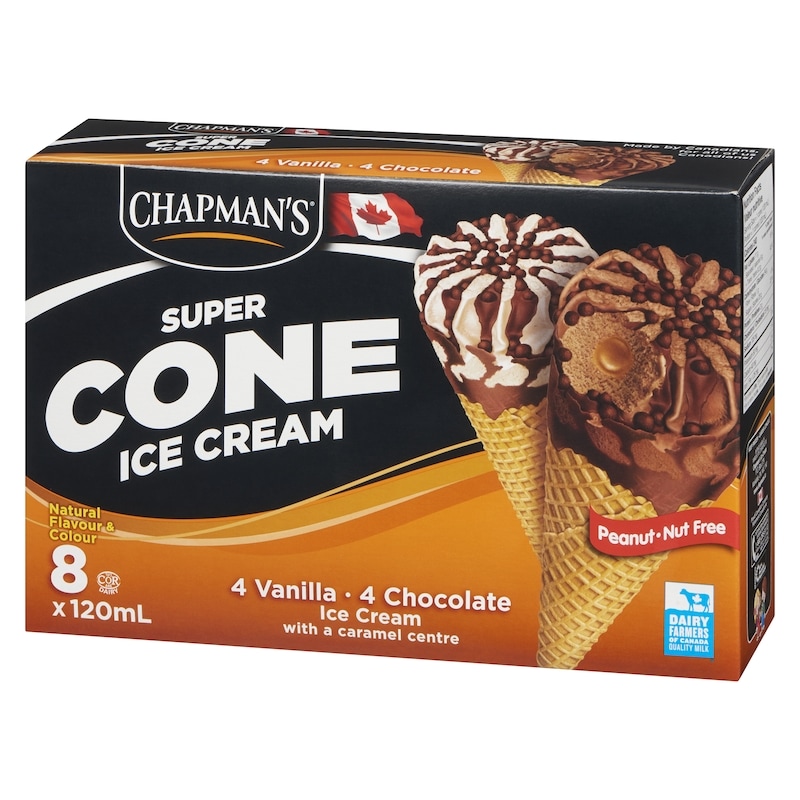 Super Cone Chocolate and Vanilla Ice Cream with Caramel Centre