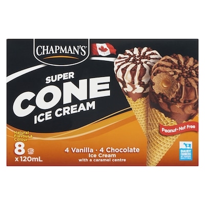 Super Cone Chocolate and Vanilla Ice Cream with Caramel Centre