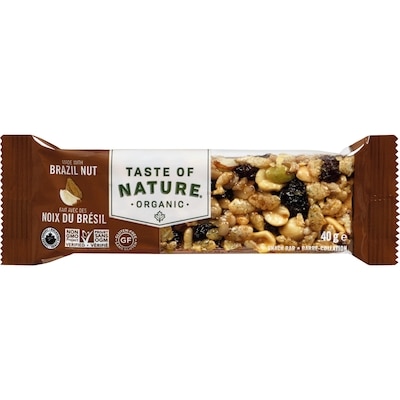 Taste of Nature Organic Food Bar, Brazilian Nut Fiesta  16x40.0 g, $4.37/100g