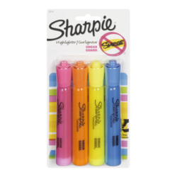 Accent Tank-Style Highlighters, Assorted, 4/Pack  