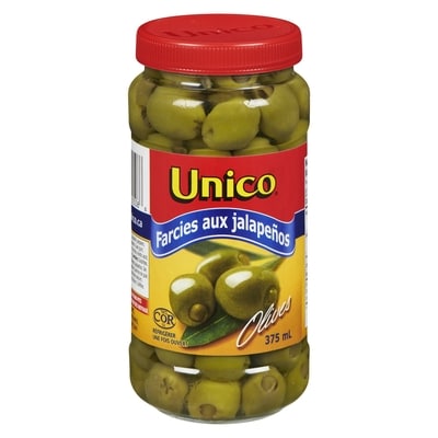 Unico Olives farcies aux jalapenos 375 ml, 1,33 $/100ml
