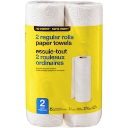No Name Regular Rolls Paper Towels 2 Pack 2 ea, $1.25/1ea