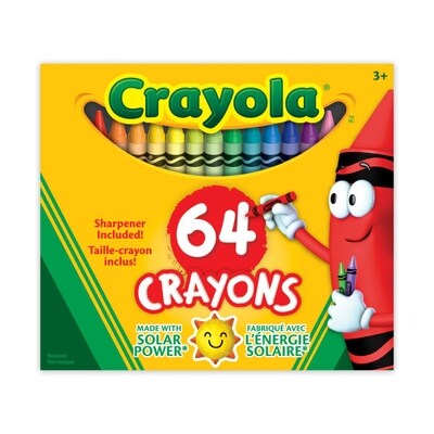 Crayons de cire, boîte de 64