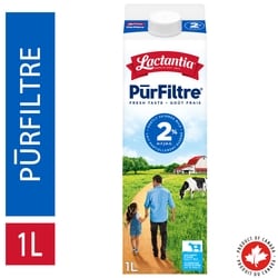 Purefilter Purfiltre. lait partiellement écrémé 2 % 1 l, 0,40 $/100ml
