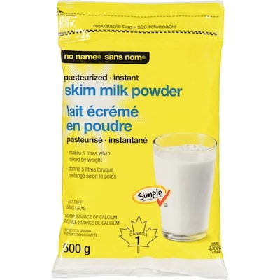 No Name Pasteurized Instant Skim Milk Powder 500 g, $1.90/100g