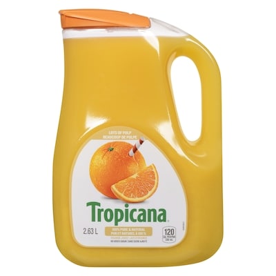 Tropicana Pure Premium Grovestand (Lots Of Pulp) 2.63 l, $0.42/100ml