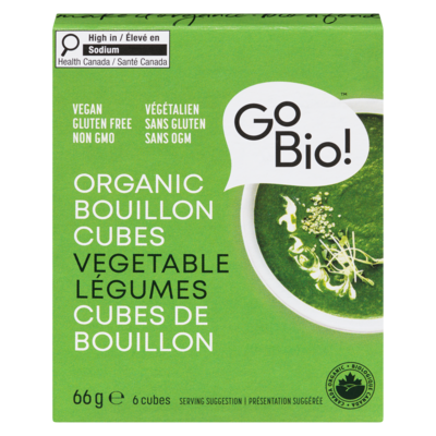 Go Bio Organic Vegetable Bouillon Cubes 66 g, $6.35/100g