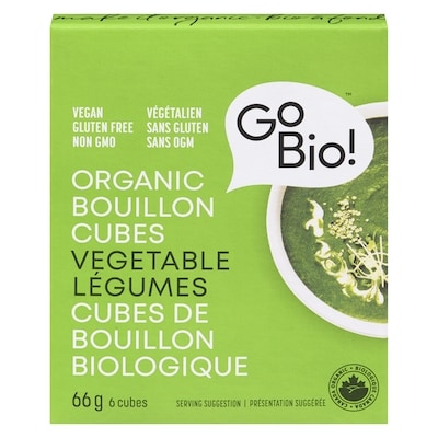 Go Bio Organic Vegetable Bouillon Cubes 66 g, $6.80/100g