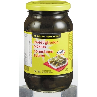 Sans Nom Cornichons sucrés 375 ml, 1,13 $/100ml