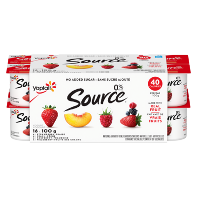 Yoplait Yogourt traditionnel onctueux Crémeux 1 %, saveurs variées, sans sucre ajouté 16x100.0 g, 0,47 $/100g