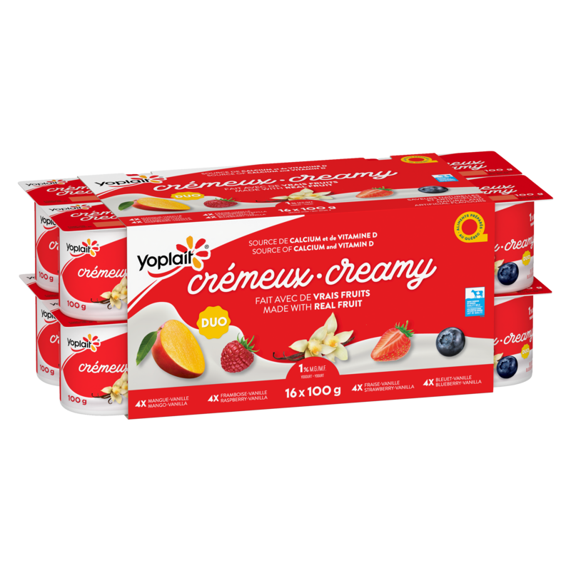 Creamy 1% Smooth Traditional Yogurt Cups Variety Pack