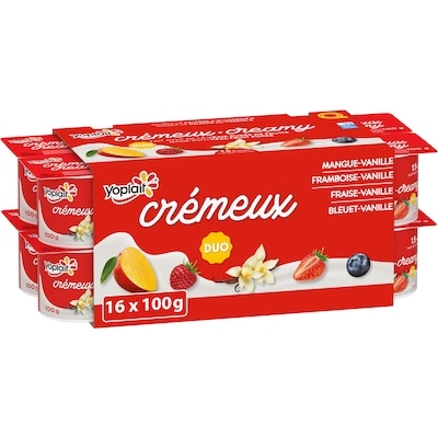 Yoplait Yogourt traditionnel onctueux Crémeux 1 %, saveurs variées 16x100.0 g, 0,59 $/100g