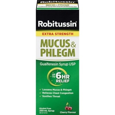 Robitussin Mucus & Phlegm, Extra Strength 250 ml, $7.40/100ml