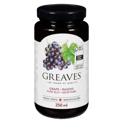 Greaves Pure Grape Jelly 250 ml, $2.60/100ml