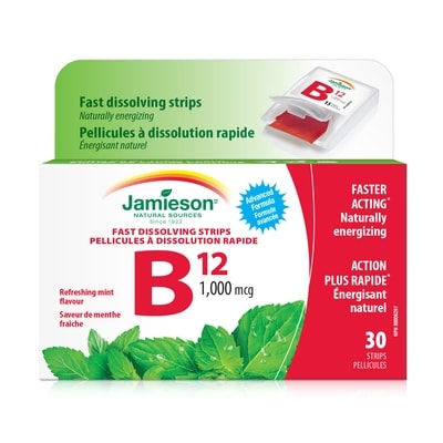 Jamieson Vitamin B12 Fast Dissolving Strips 30 ea, $0.67/1ea