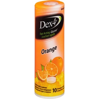Dex4 Glucose Tablets, Orange     10 ea, $0.50/1ea