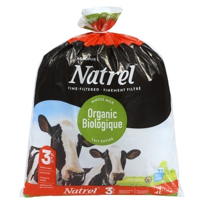 Natrel Natrel Finement Filtré Lait Entier Biologique 3.8% M.G. 4 l, 0,31 $/100ml