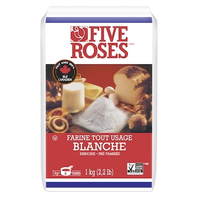 Five Roses farine tout usage blanche 1 kg, 0,55 $/100g