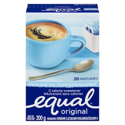 Equal Édulcorant original 200 ea, 0,06 $/1ch