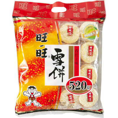 Want Want Big Shelly Senbei Rice Crackers, Original 520 g, $1.34/100g