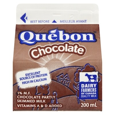 QUEBON Chocolate Milk 200 ml, $0.60/100ml