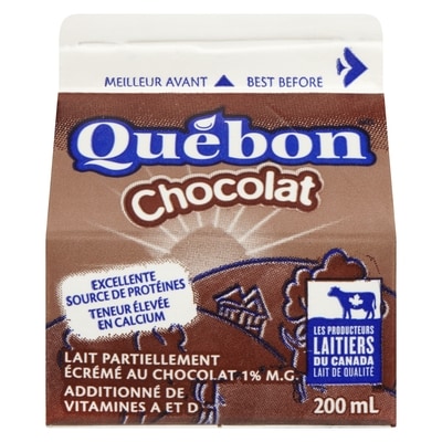 QUÉBON Lait au chocolat 200 ml, 0,60 $/100ml