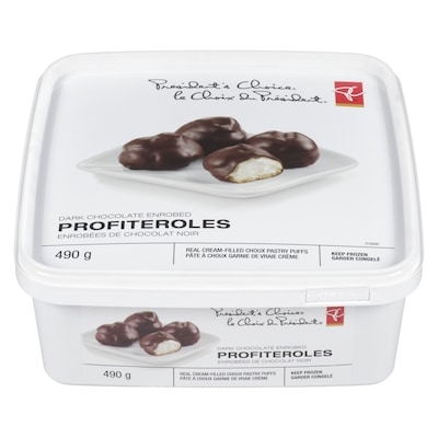 le Choix du Président Profiteroles surgelées enrobées de chocolat 490 g, 3,06 $/100g