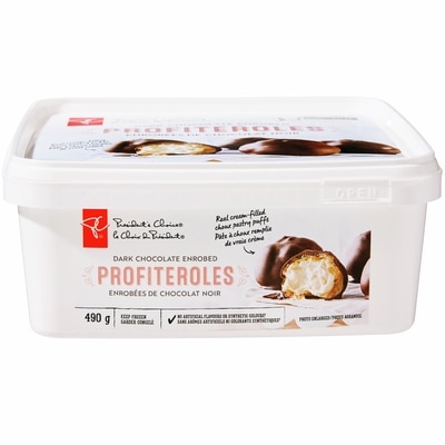 Profiteroles enrobées de chocolat noir