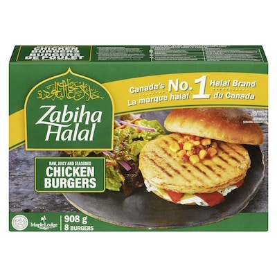 Zabiha Halal Chicken Burgers 908 g, $1.54/100g