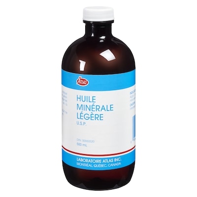 Atlas Huile minérale légère 500 ml, 2,30 $/100ml