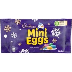 Cadbury Friandises Mini Eggs pour Noël, gâterie classique en bouchées qui apporte de la joie 200 g, 3,75 $/100g