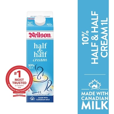 Neilson 10% Half & Half Cream 1 l, $0.29/100ml