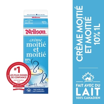 Neilson Crème moitié-moitié 10% 1 l, 0,51 $/100ml