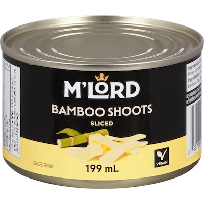 M'Lord Sliced Bamboo Shoots 199 ml, $1.25/100ml