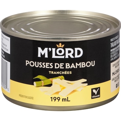 M’Lord Pousses de bambou tranchées en conserve 199 ml, 1,25 $/100ml