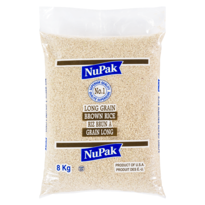 Nupak Long Grain Brown Rice 8 kg, $0.20/100g