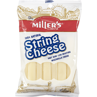 Miller Kosher String Cheese      509 g, $6.19/100g