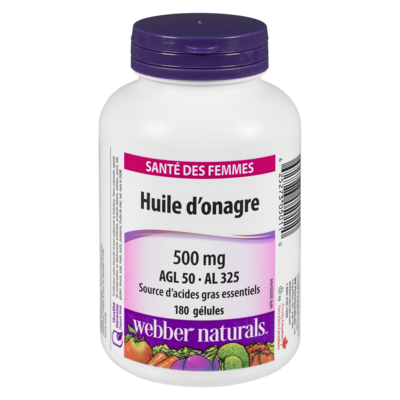 Webber Naturals Huile d’onagre 180 ea, 0,12 $/1ch
