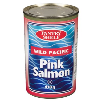 Pantry Shelf Wild Pacific Pink Salmon 418 g, $1.19/100g
