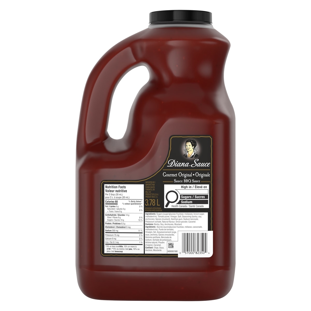 Diana Sauce Sauce barbecue originale 3.7 l, 0,82 $/100ml