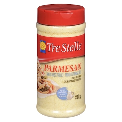 Tre Stelle Parmesan râpé 200 g, 4,25 $/100g