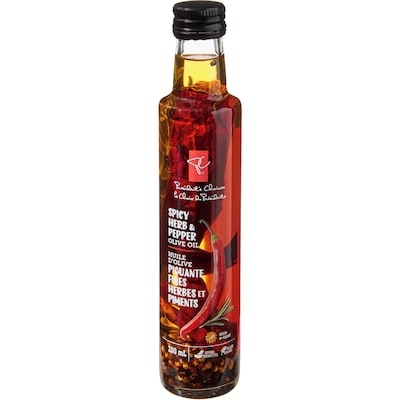 President's Choice Spicy Herb and Pepper Olive Oil 250 ml, $4.00/100ml