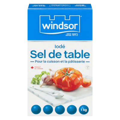 Windsor Sel iodé 1 kg, 0,25 $/100g