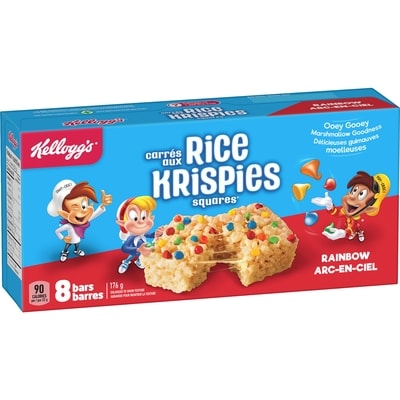 Kelloggs Rice Krispies Bars Rainbow 176 g, $2.27/100g