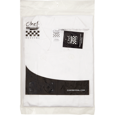 Chef Revival Veste de chef blanche à manches courtes grandeur moyenne 1 ea, 33,99 $/1ch