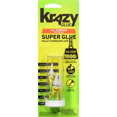 Krazy Glue Single Use Tubes All-Purpose Glue, 4 Mini Tubes 1 ea, $7.00/1ea