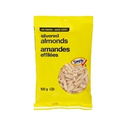 No Name Slivered Almonds 100 g, $5.50/100g