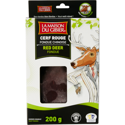 La Maison du Gibier Cerf rouge à fondue chinoise 200 g, 8,00 $/100g