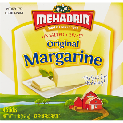 Mehadrin Margarine Parve 453 g, 1,21 $/100g