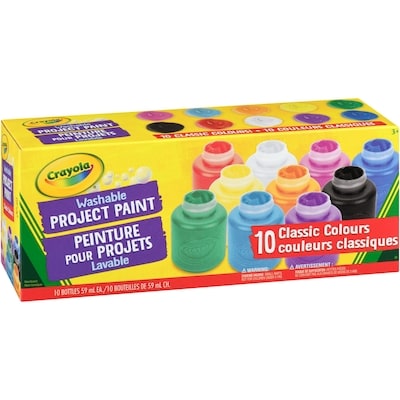 Peinture pour projets lavable Crayola, paq. 10